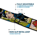 DC Round Logo Black/Silver Seatbelt Belt - Superheroines Wonder Woman/Supergirl/Batgirl Webbing