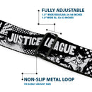 DC Round Logo Black/Silver Seatbelt Belt - JUSTICE LEAGUE Superheroes Retro Pop White/Black Webbing