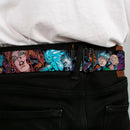 DC COMICS FOREVER EVIL Logo Black/Silver Seatbelt Belt - Injustice League of America Issue #13 Villains Webbing