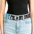 DC COMICS FOREVER EVIL Logo Black/Silver Seatbelt Belt - Injustice League of America Issue #13 Villains Webbing