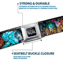 DC COMICS FOREVER EVIL Logo Black/Silver Seatbelt Belt - Injustice League of America Issue #13 Villains Webbing