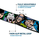 DC COMICS FOREVER EVIL Logo Black/Silver Seatbelt Belt - Justice League Villains CLOSE-UP Webbing