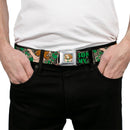 Posion Ivy Face Full Color Greens Seatbelt Belt - POISON IVY Poses/Comic Scenes Grays/Greens Webbing