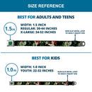 POISON IVY Script Leaves Full Color Greens Black Seatbelt Belt - DC Originals Poison Ivy 3-Poses/Ivy Black/Greens Webbing