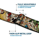 DC COMICS BOMBSHELLS Rays Full Color Black Gray Orange-Red Fade Seatbelt Belt - 10-DC Bombshells/Traditional Tattoos Scattered Tan Webbing