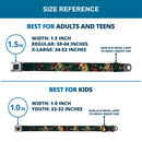 DC COMICS BOMBSHELLS Rays Full Color Black Gray Orange-Red Fade Seatbelt Belt - BLACK CANARY Bombshell Pose/Roses Greens/Reds/Yellow Webbing