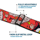 Flash Logo Black Seatbelt Belt - The Flash in Action Webbing
