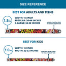 Flash Logo Black Seatbelt Belt - The Flash in Action Webbing