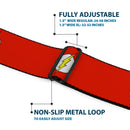 Flash Logo Black Seatbelt Belt - Flash Logo Red/White/Yellow Webbing