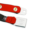 Flash Logo Black Seatbelt Belt - Flash Logo Red/White/Yellow Webbing