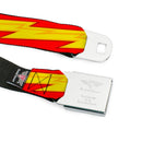 Flash Logo Full Color Red White Yellow Seatbelt Belt - The Flash Bolt Stripe Reds/Yellows Webbing