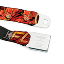 Flash Logo3 Full Color Black Gold Red Seatbelt Belt - THE FLASH/Logo3/Poses Black/Red/Gold Webbing