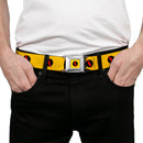 Reverse Flash Logo Full Color Golden Yellow Black Red Seatbelt Belt - Reverse Flash Logo Golden Yellow/Black/Red Webbing