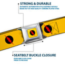 Reverse Flash Logo Full Color Golden Yellow Black Red Seatbelt Belt - Reverse Flash Logo Golden Yellow/Black/Red Webbing