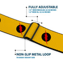 Reverse Flash Logo Full Color Golden Yellow Black Red Seatbelt Belt - Reverse Flash Logo Golden Yellow/Black/Red Webbing