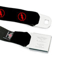 Reverse Flash Logo Full Color Black Red Seatbelt Belt - Reverse Flash Logo Black/Red Webbing