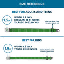 Green Lantern Logo CLOSE-UP White Green Seatbelt Belt - Green Lantern Logo Green/White Webbing