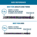 Joker Face Full Color Seatbelt Belt - Joker Face/Logo/Spades Black/White/Purple Webbing