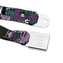 Joker Face Full Color Seatbelt Belt - Joker Face/Logo/Spades Black/White/Purple Webbing