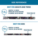 Joker Face Full Color Seatbelt Belt - The Joker Pose/Cards/HAHAHAHA Black/Gray Webbing