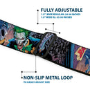 Joker Laughing Face CLOSE-UP Black Seatbelt Belt - Joker BANG Gun Alley Pose CLOSE-UP Webbing