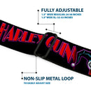 Harley Quinn Diamond Full Color Black Red Seatbelt Belt - HARLEY QUINN Bomb Poses/Suits Black/Purple/Red Webbing