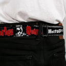 Harley Quinn Diamond Full Color Black Red Seatbelt Belt - HARLEY QUINN Face METROPOLIS WILL NEVER BE THE SAME Black/White/Red Webbing