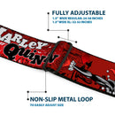 Harley Quinn Diamond Full Color Black Red Seatbelt Belt - HARLEY QUINN Poses/Comic Book Scenes Reds/Black Webbing