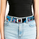 Harley Quinn Diamond Full Color Black Red Seatbelt Belt - Catwoman/Harley Quinn/Poison Ivy Pillow Fight Webbing