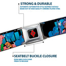 Harley Quinn Diamond Full Color Black Red Seatbelt Belt - Catwoman/Harley Quinn/Poison Ivy Pillow Fight Webbing