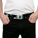 HAHA Stacked Full Color Black Gray Green Seatbelt Belt - Joker DIE LAUGHING! HAHA Black/Purple/Green Webbing