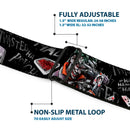 Joker Face Stare Full Color Seatbelt Belt - Joker BRILLIANTLY TWISTED PSYCHO 2-Poses/Cards Black/Grays Webbing