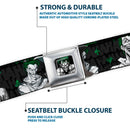 Joker Stare Full Color Black White Grays Green Seatbelt Belt - The Joker 4-Laughing Expressions/Suits/HAHAHA Black/Gray/Greens Webbing