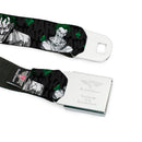 Joker Stare Full Color Black White Grays Green Seatbelt Belt - The Joker 4-Laughing Expressions/Suits/HAHAHA Black/Gray/Greens Webbing