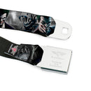 Joker Face Bats CLOSE-UP Full Color Grays Seatbelt Belt - BATMAN ARKHAM ORIGINS Joker Expressions/Bats Grays Webbing