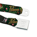Poison Ivy Pin-Up Face Full Color Seatbelt Belt - POISON IVY Bombshell Poses Greens/Reds Webbing