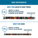 JLA-JUSTICE LEAGUE OF AMERICA Logo Full Color Black Gold Red Seatbelt Belt - Justice League New 52 14-Superheroes Group Pose Webbing