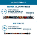 DC Comics Trinity Group Pose Full Color Seatbelt Belt - DC Comics Trinity Group Pose/Logos Webbing