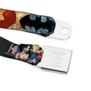 DC Comics Trinity Group Pose Full Color Seatbelt Belt - DC Comics Trinity Group Pose/Logos Webbing