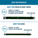 Riddler "?" Black Silver Seatbelt Belt - Question Mark Scattere2 Black/Neon Green Webbing