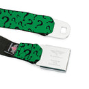 Riddler "?" Full Color Black Green Seatbelt Belt - Question Mark Scattered3 Dark Green/Black Webbing