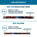 Deadstroke Logo Full Color Black Red White Seatbelt Belt - DEATHSTROKE Pose/BATMAN ARKHAM ORIGINS Logo Webbing