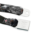 Arkham Origins Deathstroke Face CLOSE-UP Full Color Seatbelt Belt - BATMAN ARKHAM ORIGINS Deathstroke 3-Poses/Batman Battle Scene Grays/Reds Webbing
