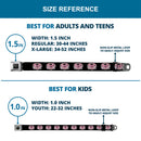 Superman Black Silver Seatbelt Belt - Super Shield Hibiscus Design Black/Pink Webbing