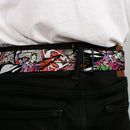 Superman Full Color Blue Seatbelt Belt - Superman Color Flying Bricks Scene Webbing