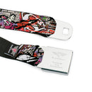 Superman Full Color Blue Seatbelt Belt - Superman Color Flying Bricks Scene Webbing