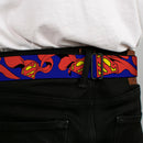 Superman Full Color Blue Seatbelt Belt - Superman Shield w/Cape Webbing