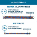 Superman Full Color Blue Seatbelt Belt - Super Shield Diagonal Royal Blue/Red Webbing