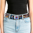 Superman Full Color Blue Seatbelt Belt - SUPERMAN Action Blocks Red/Blue Webbing