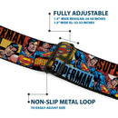 Superman Full Color Blue Seatbelt Belt - SUPERMAN Action Blocks Red/Blue Webbing